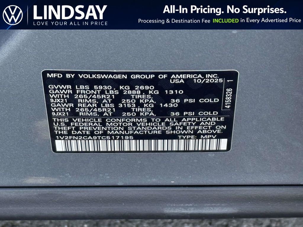 New 2026 Volkswagen Atlas SEL Premium R-Line image 22