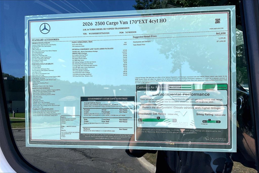New 2026 Mercedes-Benz Sprinter 2500 image 13