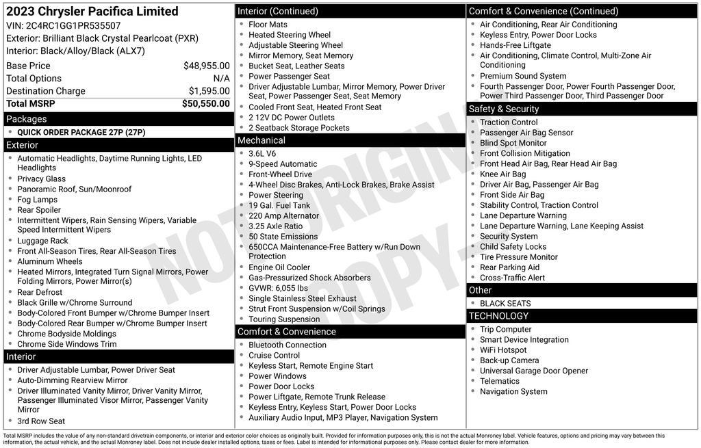 Used 2023 Chrysler Pacifica Limited image 37