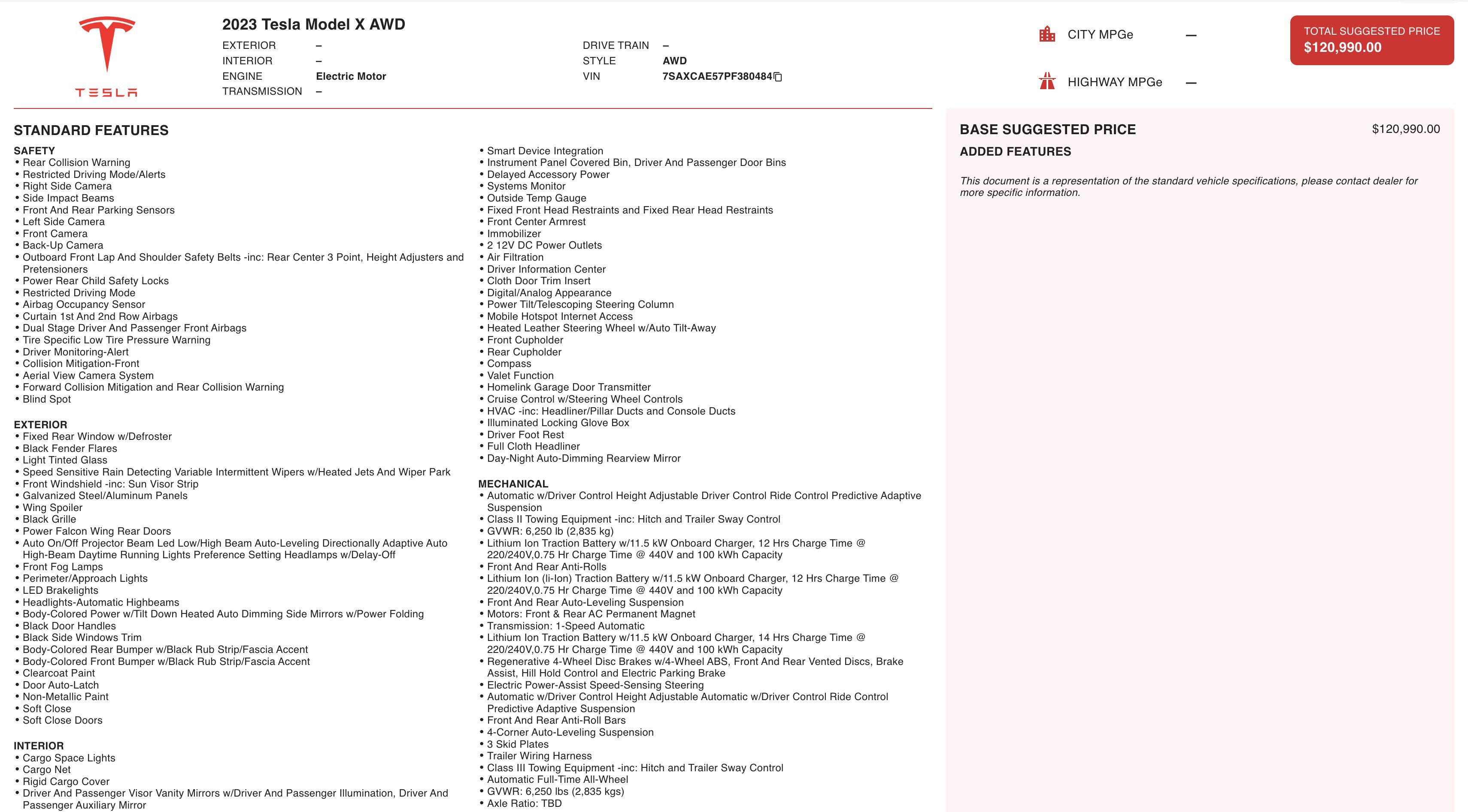 Used 2023 Tesla Model X image 3