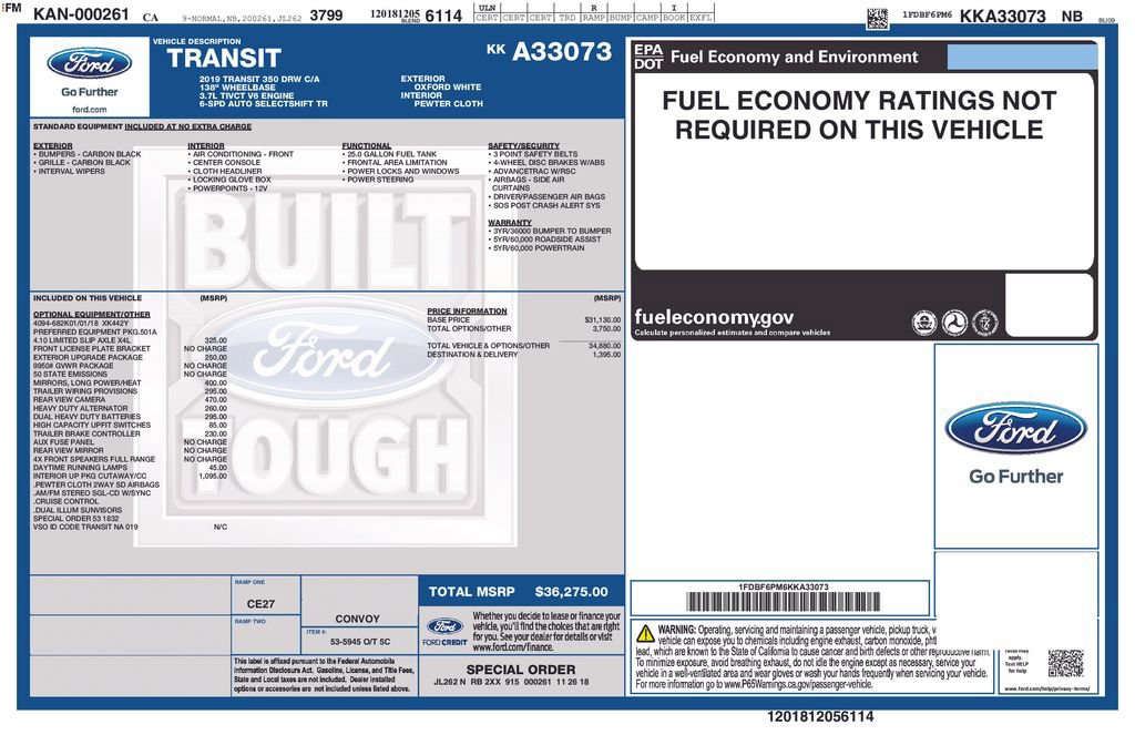 Used 2019 Ford Transit 350 138 DRW w/ Interior Upgrade Package RWD image 22