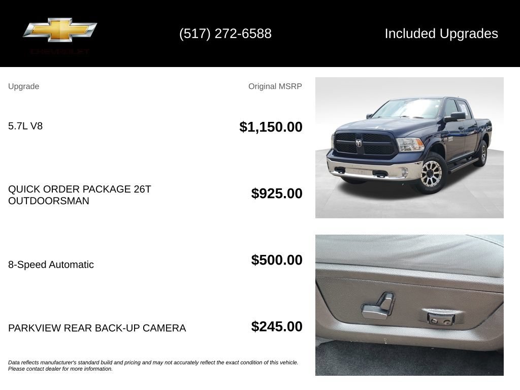 Used 2016 RAM 1500 Outdoorsman AWD/4WD image 5