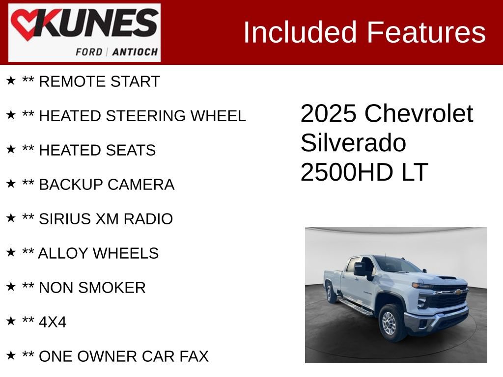Used 2025 Chevrolet Silverado 2500 LT w/ Convenience Package AWD/4WD image 3