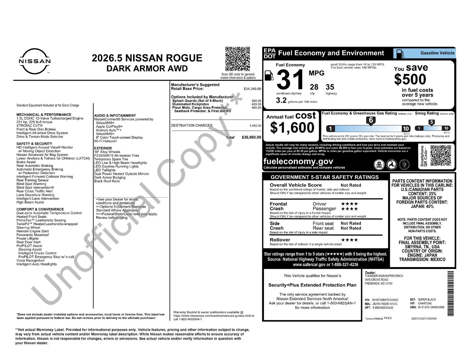 New 2026 Nissan Rogue SV image 13
