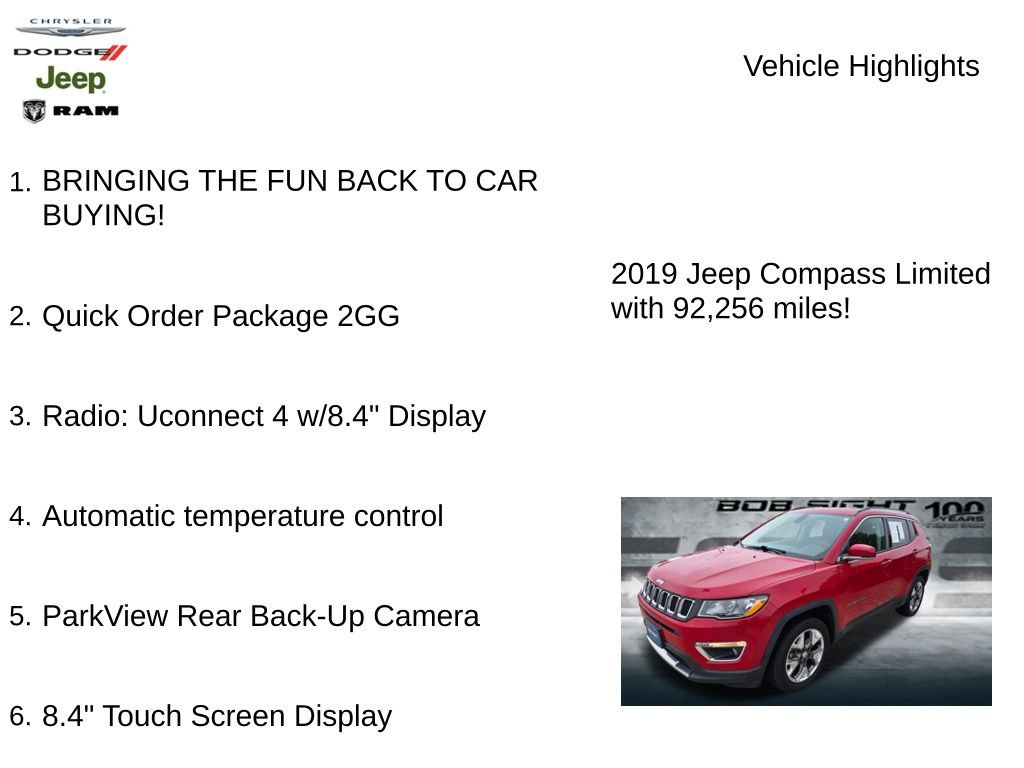 Used 2019 Jeep Compass Limited image 3