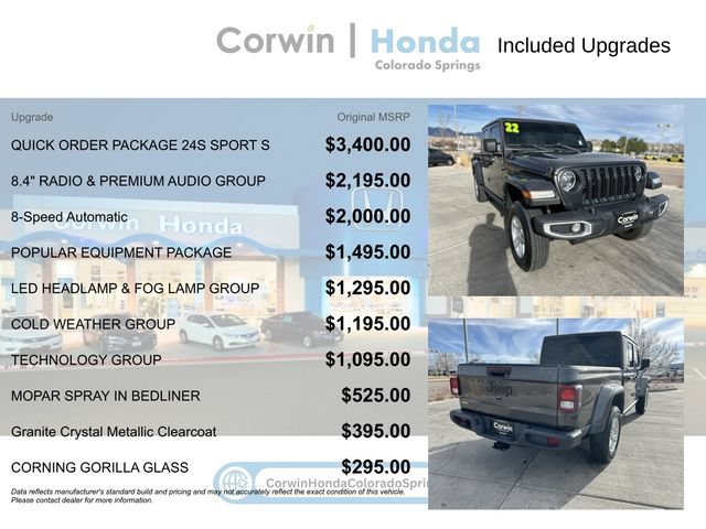 Used 2022 Jeep Gladiator Sport AWD/4WD image 4