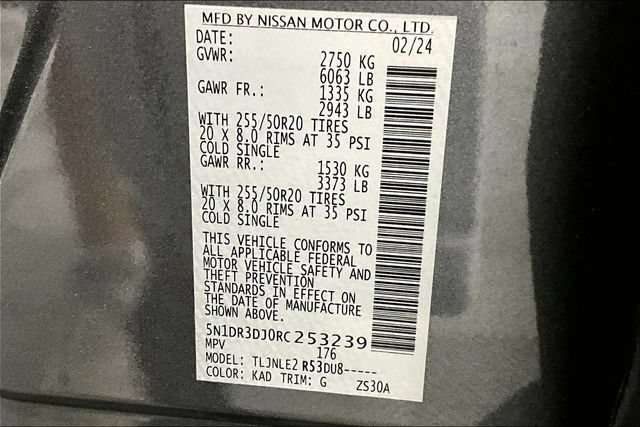 Used 2024 Nissan Pathfinder Platinum w/ Cargo Package AWD/4WD image 42
