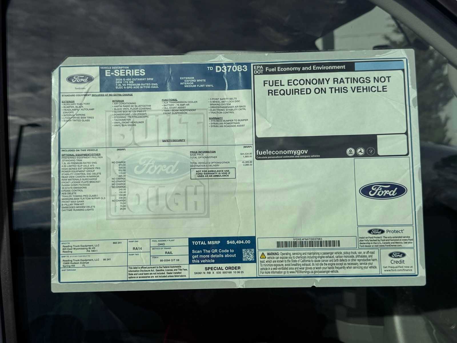 New 2026 Ford E-450 and Econoline 450 Super Duty w/ Power Equipment Group RWD image 14