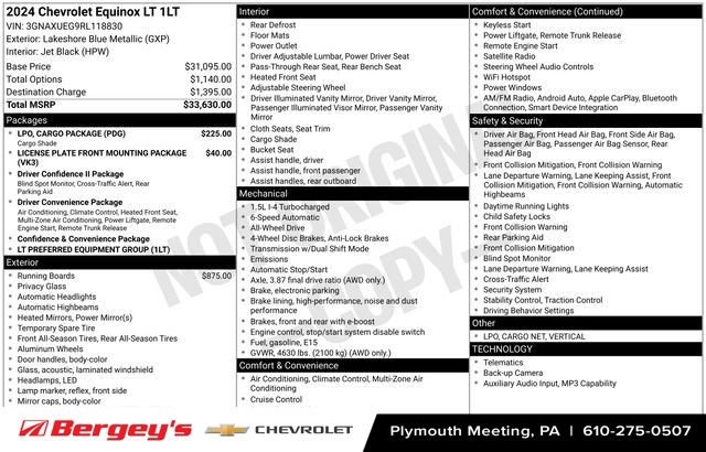 Certified 2024 Chevrolet Equinox LT w/ LPO, Cargo Package image 15