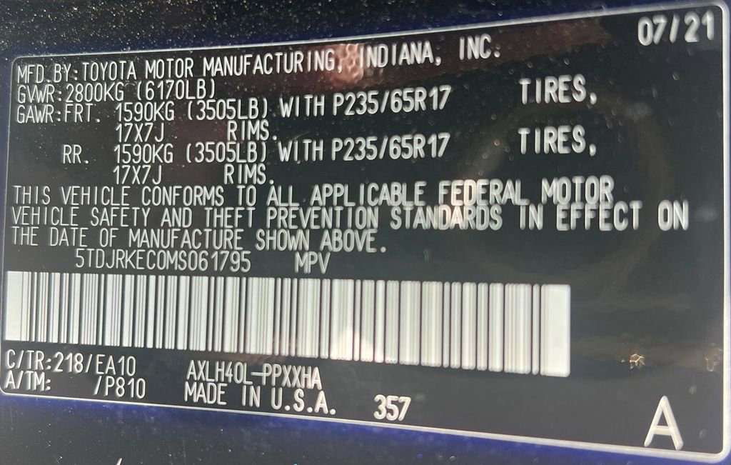 Used 2021 Toyota Sienna XLE w/ XLE Plus Package FWD image 10