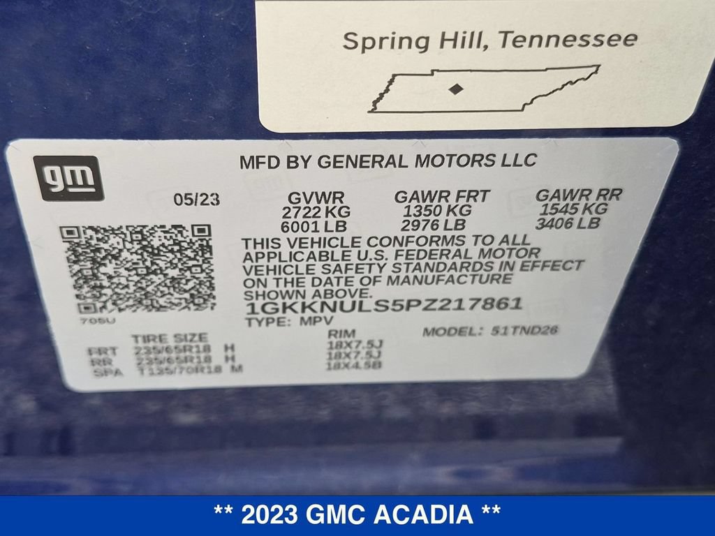 Used 2023 GMC Acadia SLT w/ Technology Package AWD/4WD image 35