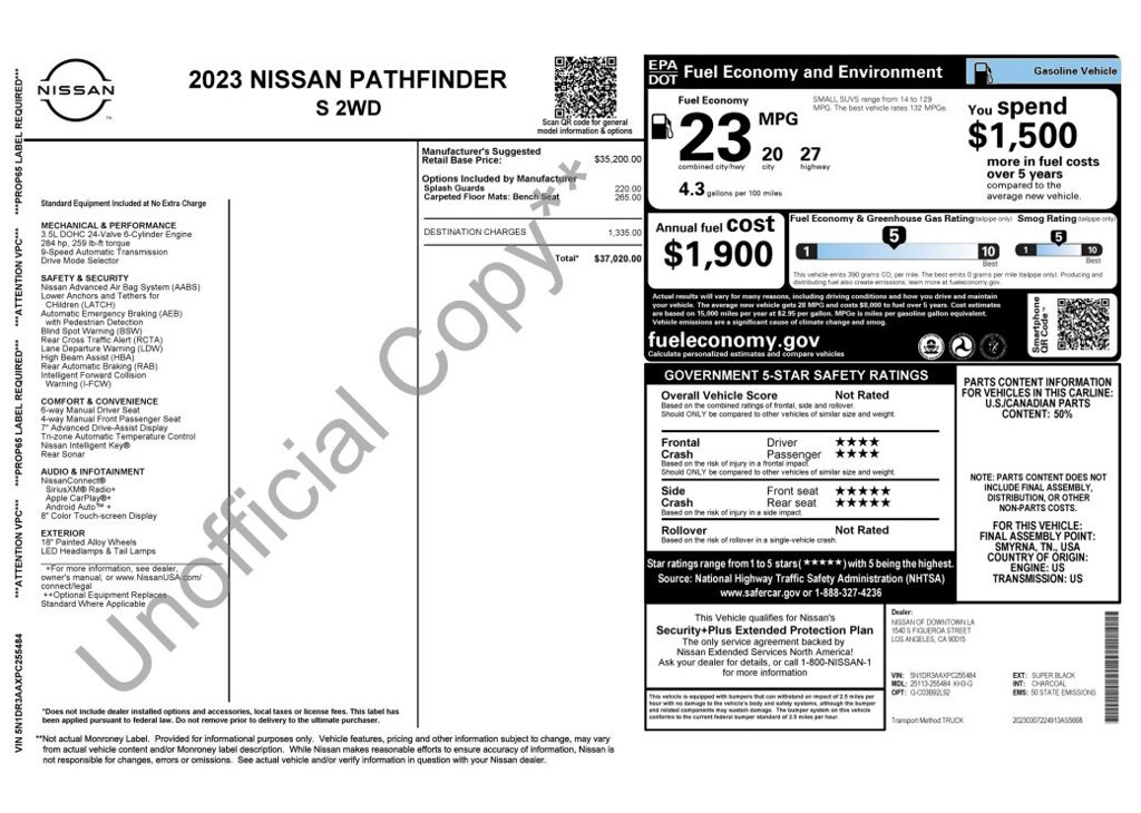Used 2023 Nissan Pathfinder S FWD image 4