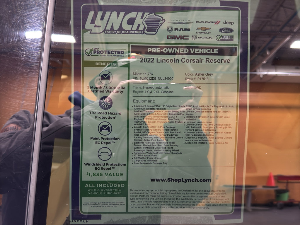 Used 2022 Lincoln Corsair Reserve w/ Equipment Group 201A image 40