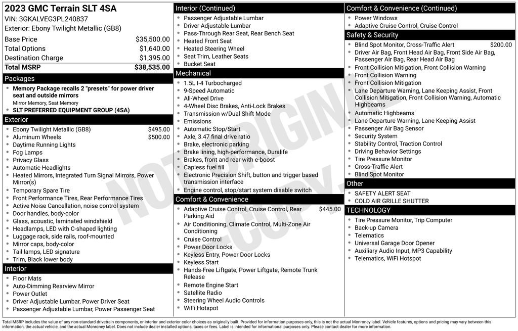 Certified 2023 GMC Terrain SLT AWD/4WD image 32