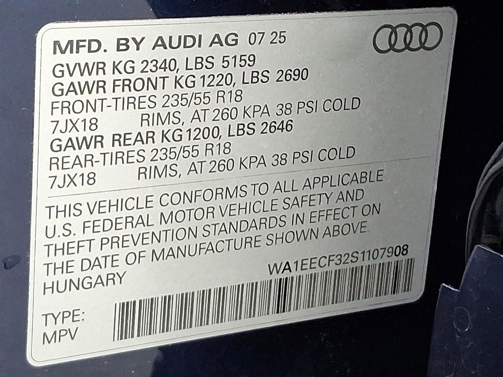 Certified 2025 Audi Q3 2.0T Premium Plus w/ Premium Plus Package AWD/4WD image 27