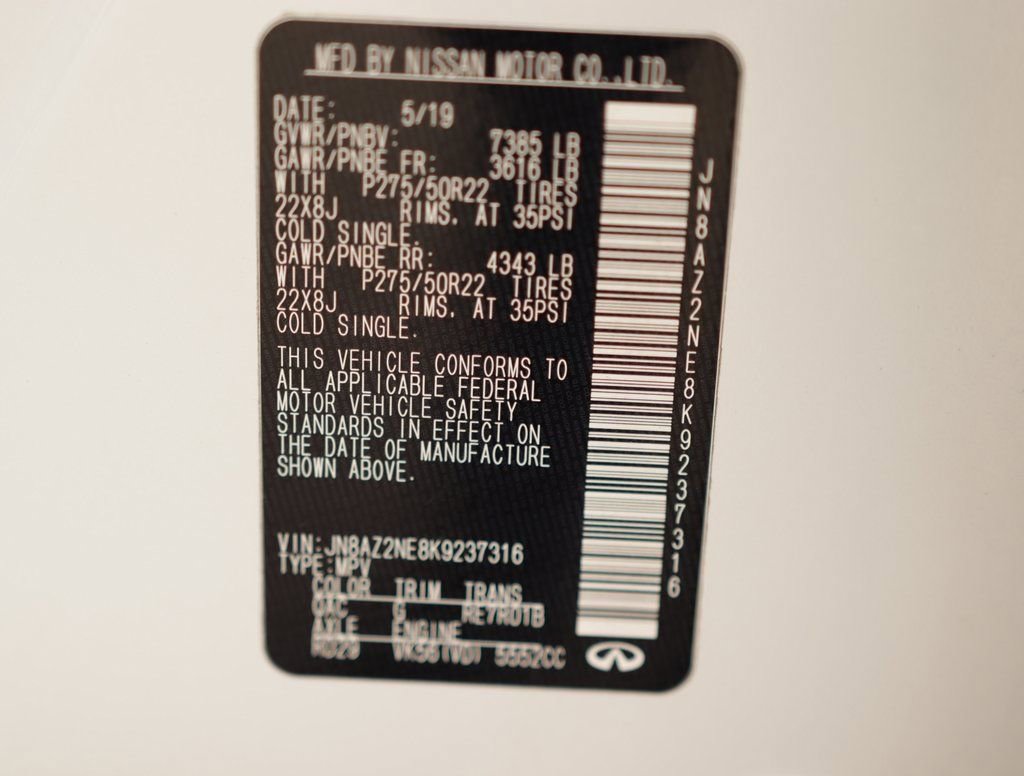 Used 2019 INFINITI QX80 Limited w/ All-Season Package image 51