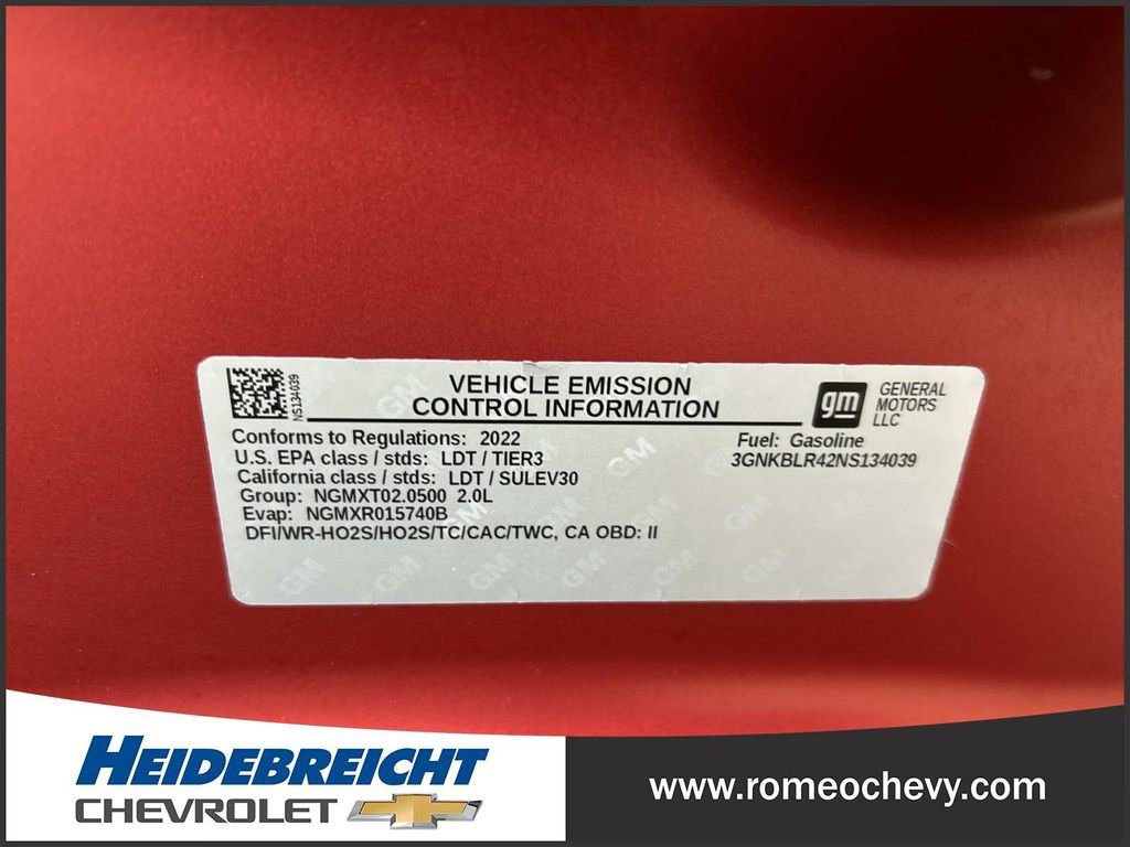 Certified 2022 Chevrolet Blazer Premier w/ LPO, Floor Liner Package image 7