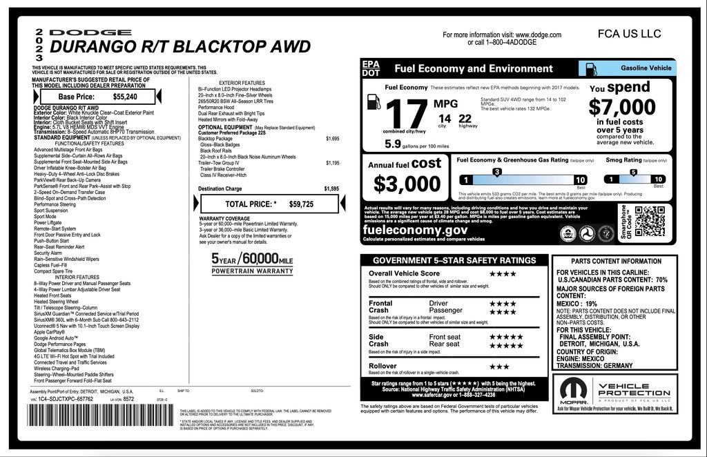 Certified 2023 Dodge Durango R/T w/ Blacktop Package AWD/4WD video 2