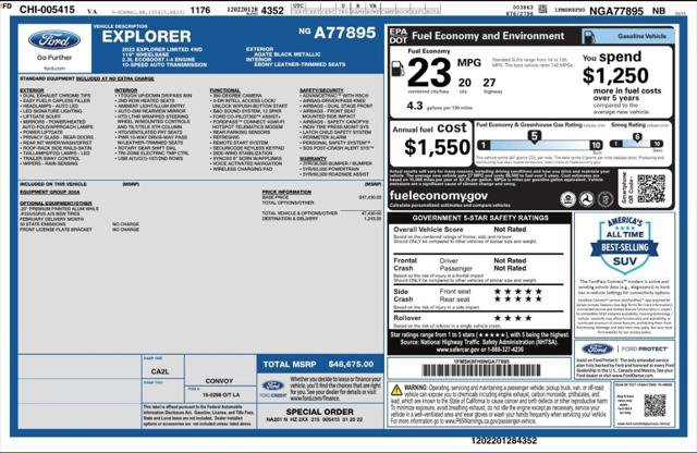 Used 2022 Ford Explorer Limited AWD/4WD image 4
