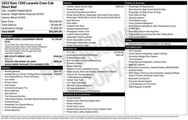 Used 2022 RAM 1500 Laramie AWD/4WD image 44