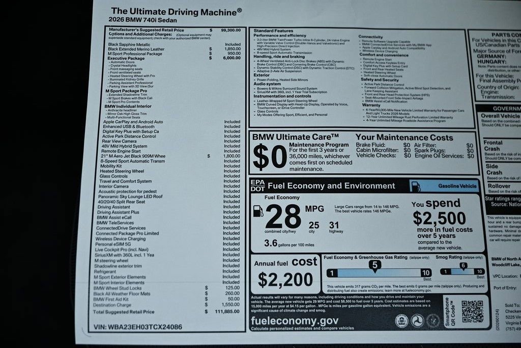 New 2026 BMW 740i w/ Executive Package image 46