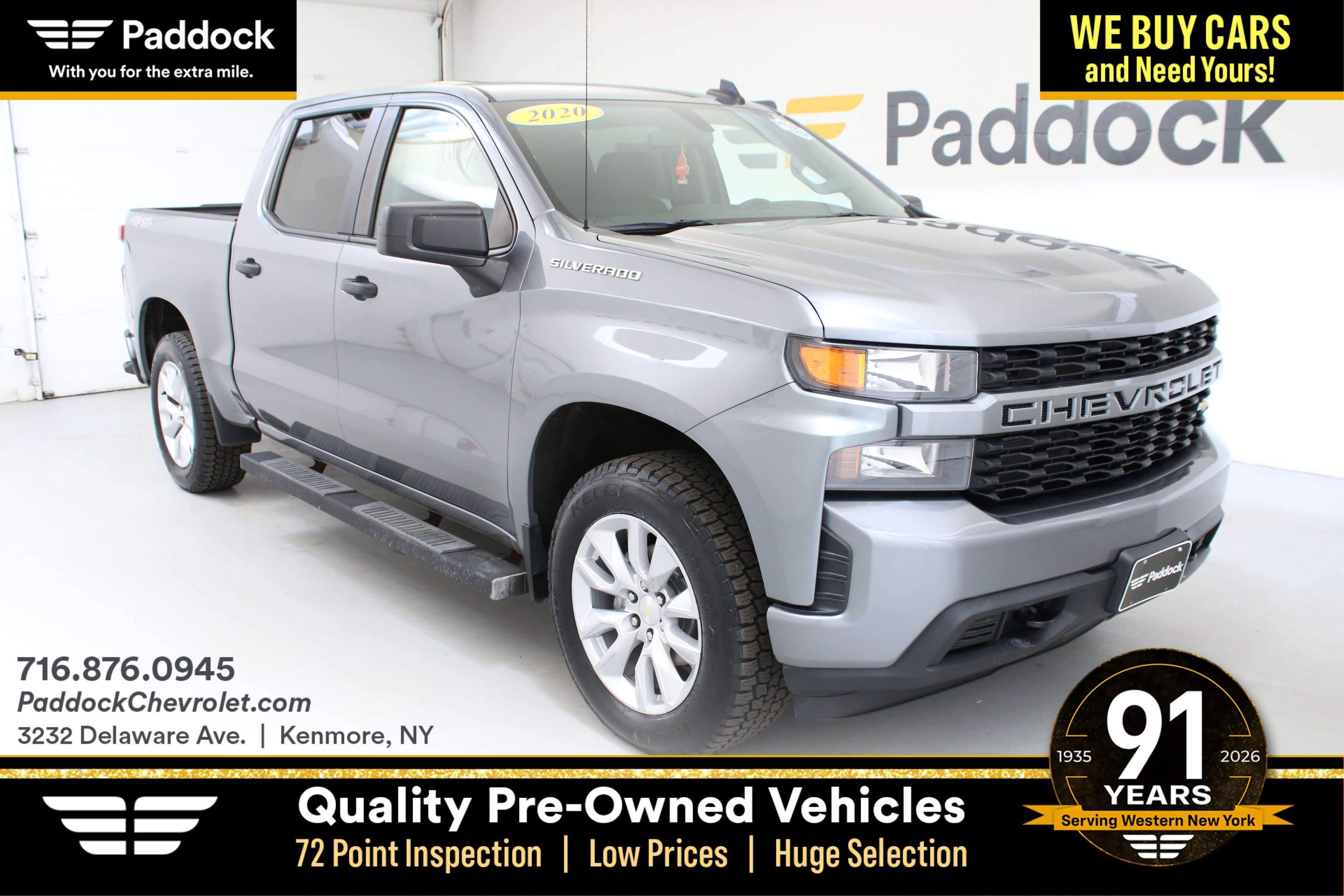 Used 2020 Chevrolet Silverado 1500 Custom w/ Custom Value Package