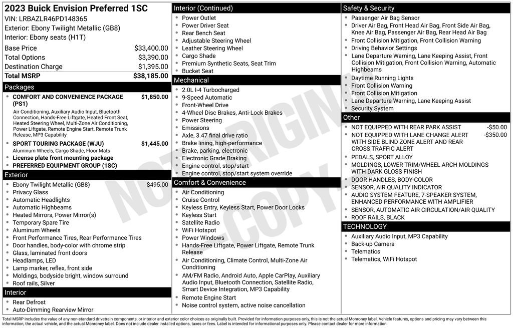 Certified 2023 Buick Envision Preferred image 4