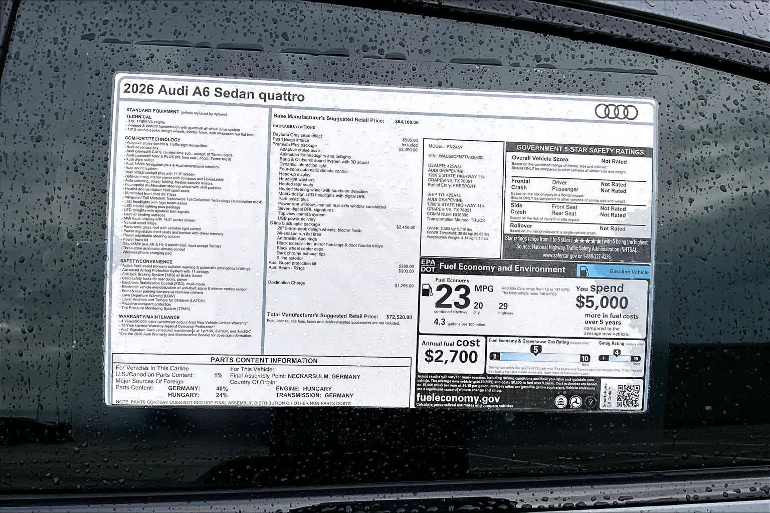 New 2026 Audi A6 Premium Plus AWD/4WD image 16