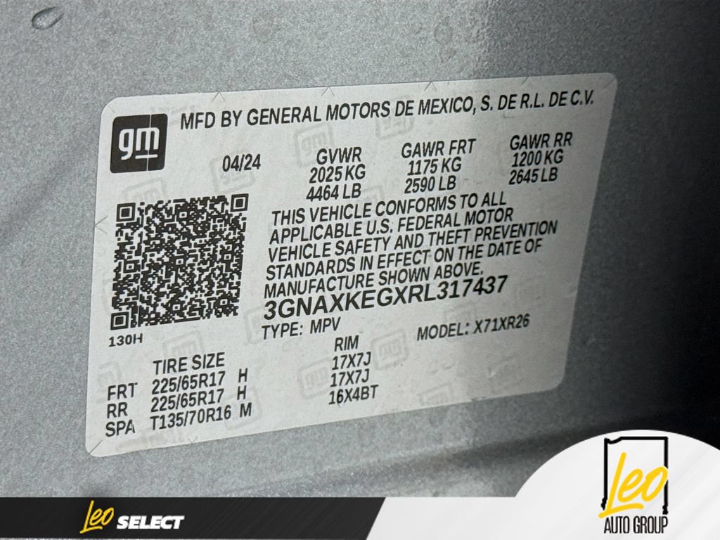 Used 2024 Chevrolet Equinox LT w/ LPO, Floor Liner Package FWD image 34