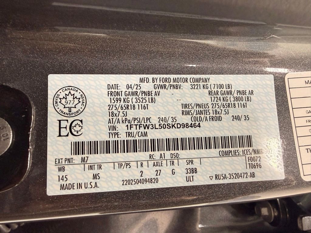 Used 2025 Ford F150 XLT w/ Equipment Group 301A Standard AWD/4WD image 52