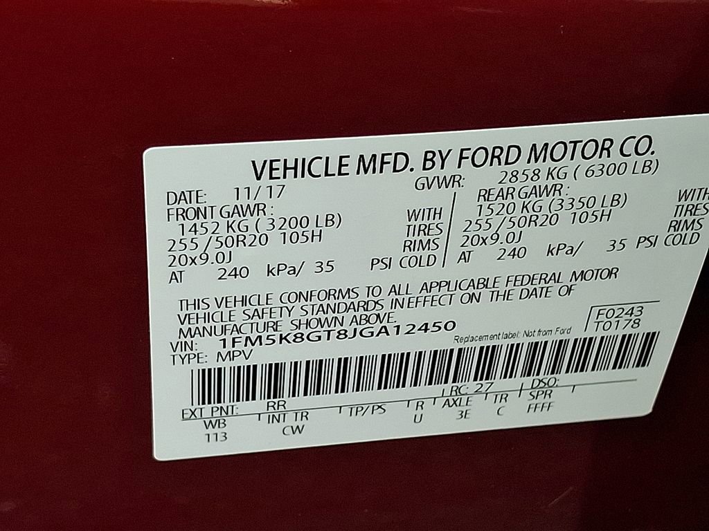 Used 2018 Ford Explorer Sport w/ Equipment Group 401A image 32