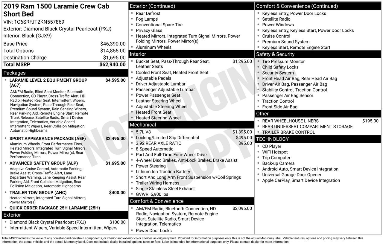 Used 2019 RAM 1500 Laramie image 38
