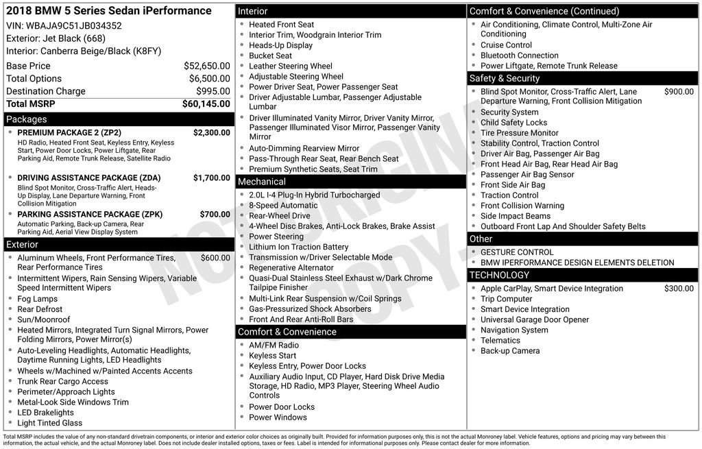 Used 2018 BMW 530e 530e iPerformance image 5