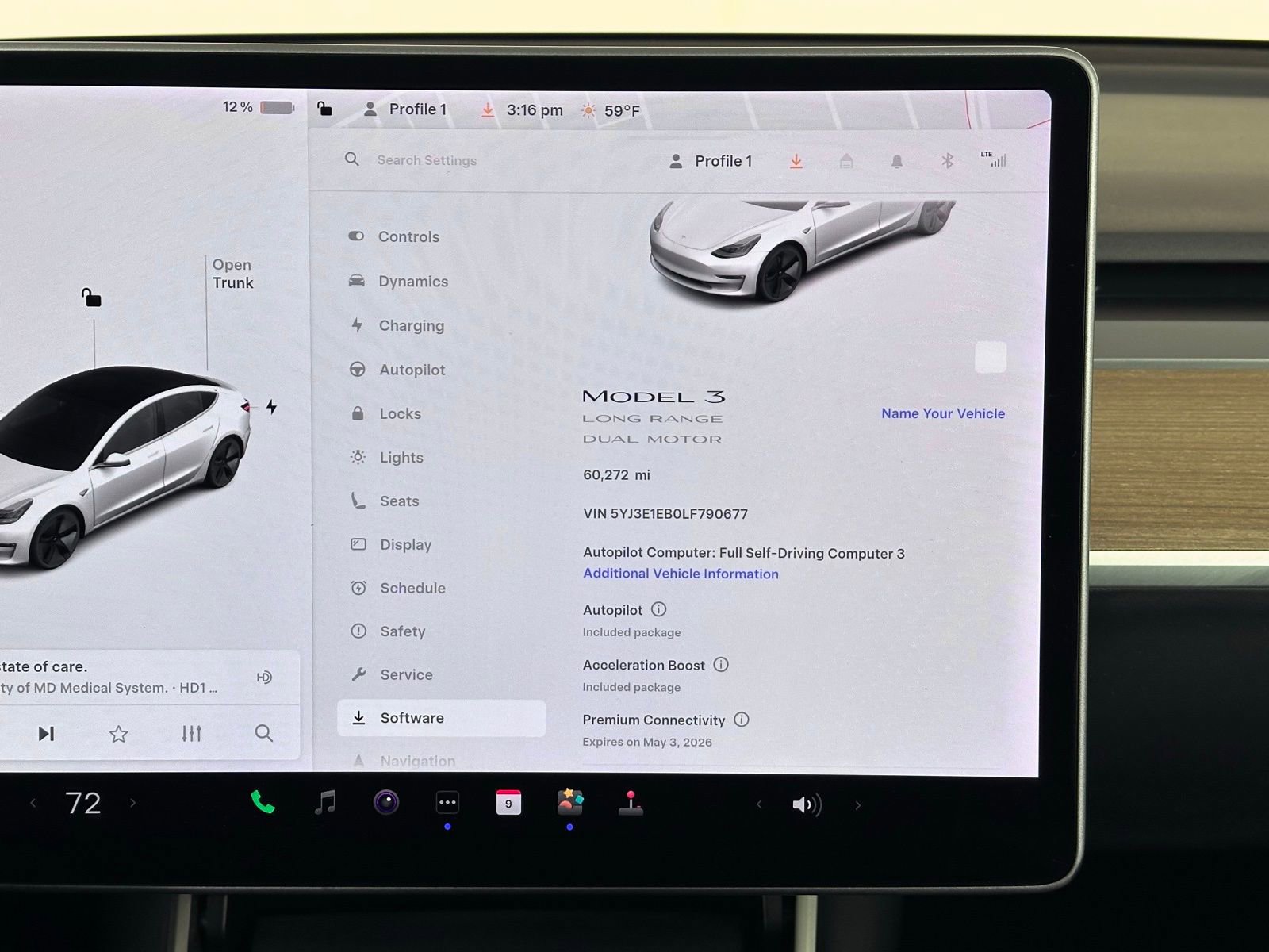 Used 2020 Tesla Model 3 Long Range AWD/4WD image 3