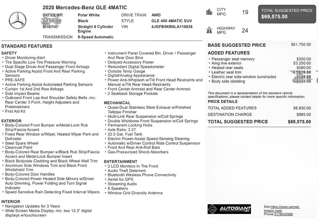 Used 2020 Mercedes-Benz GLE 450 4MATIC image 3