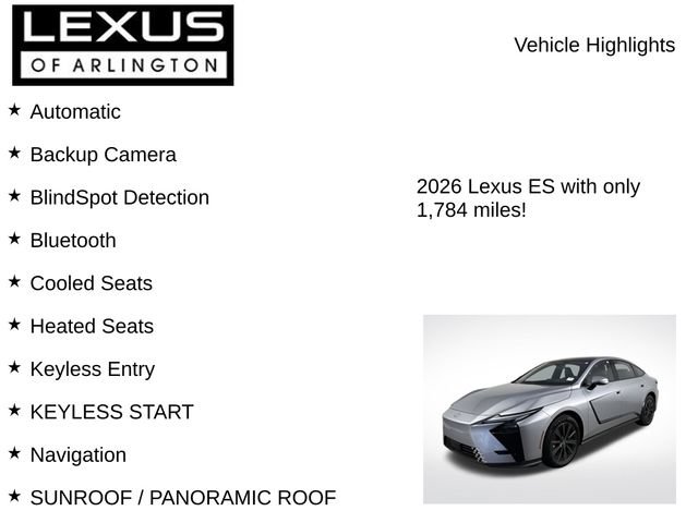 Certified 2026 Lexus ES 350e w/ Convenience Package FWD image 7