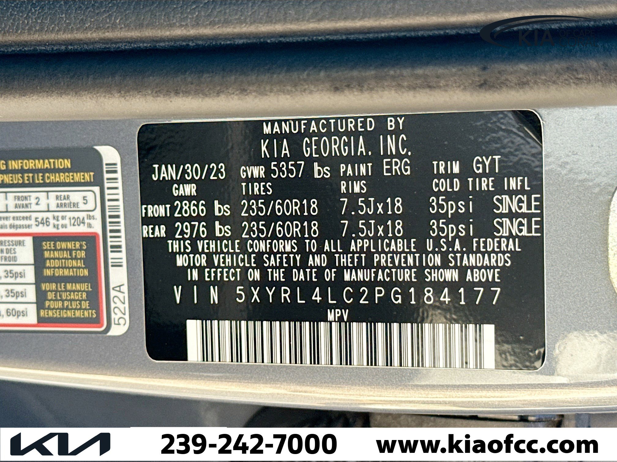 Used 2023 Kia Sorento S w/ Panoramic Sunroof Package image 43