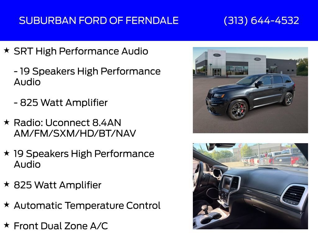 Used 2014 Jeep Grand Cherokee SRT w/ Trailer Tow Group IV AWD/4WD image 9