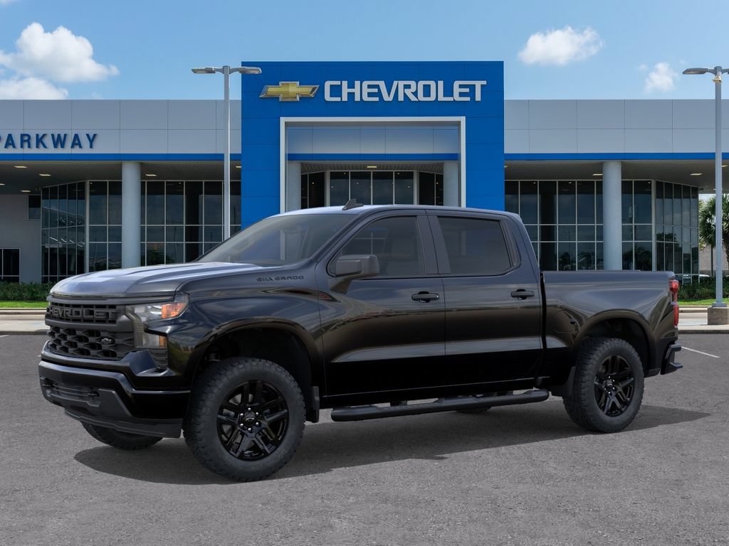 New 2026 Chevrolet Silverado 1500 Custom w/ Turbomax Blackout Package RWD image 2