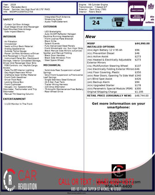 Used 2019 Mercedes-Benz Sprinter 170 image 10