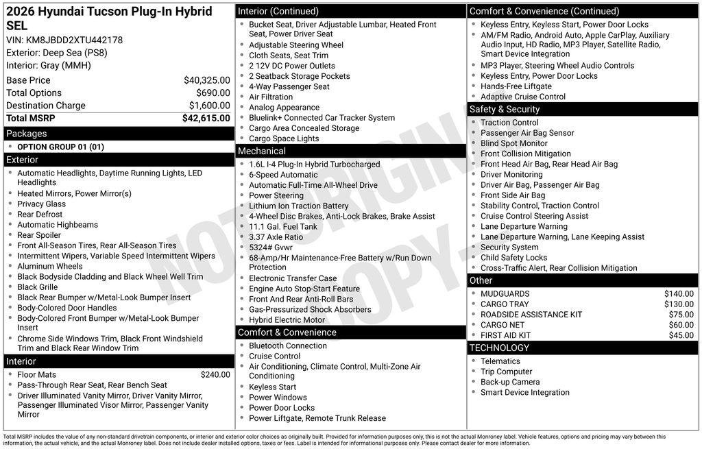 New 2026 Hyundai Tucson SEL AWD/4WD image 29