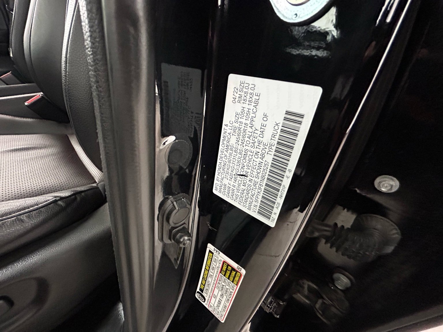 Used 2022 Honda Ridgeline Black Edition image 31