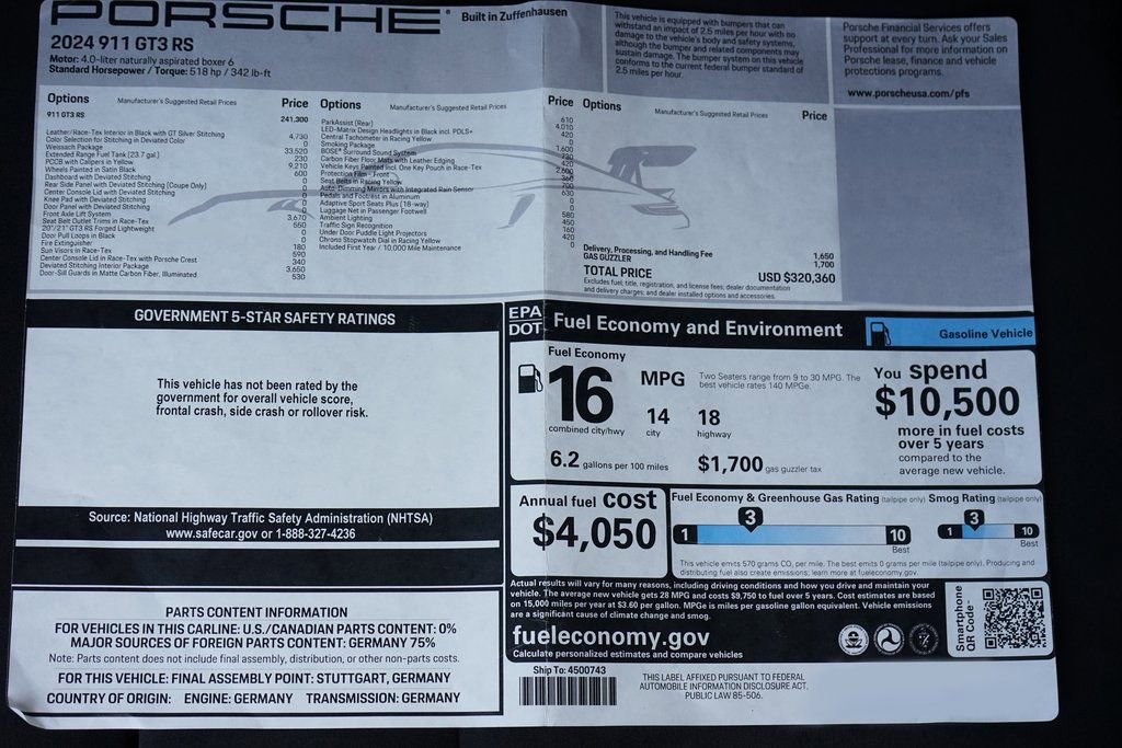 Used 2024 Porsche 911 GT3 RS w/ Weissach Package image 39