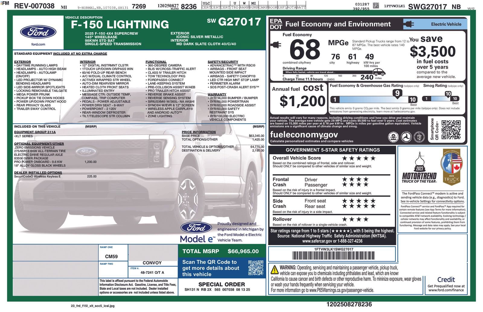 New 2025 Ford F150 Lightning XLT AWD/4WD image 5