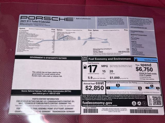 Certified 2021 Porsche 911 Turbo S AWD/4WD image 43