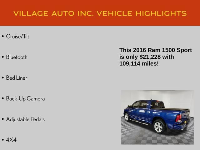 Used 2016 RAM 1500 Sport w/ Convenience Group AWD/4WD image 21