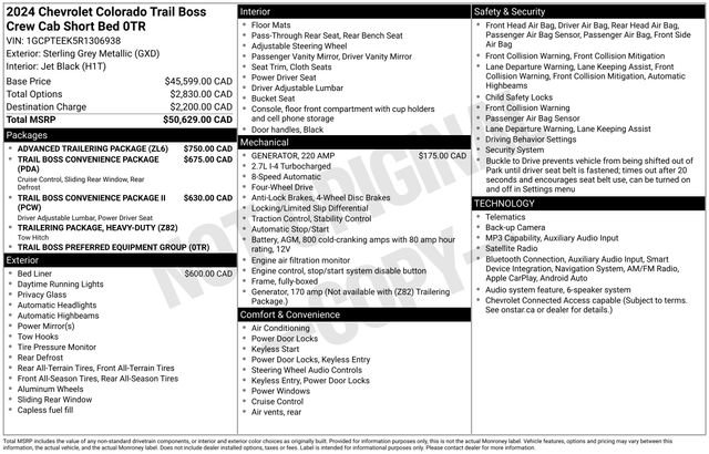 Used 2024 Chevrolet Colorado Trail Boss w/ Advanced Trailering Package AWD/4WD image 24