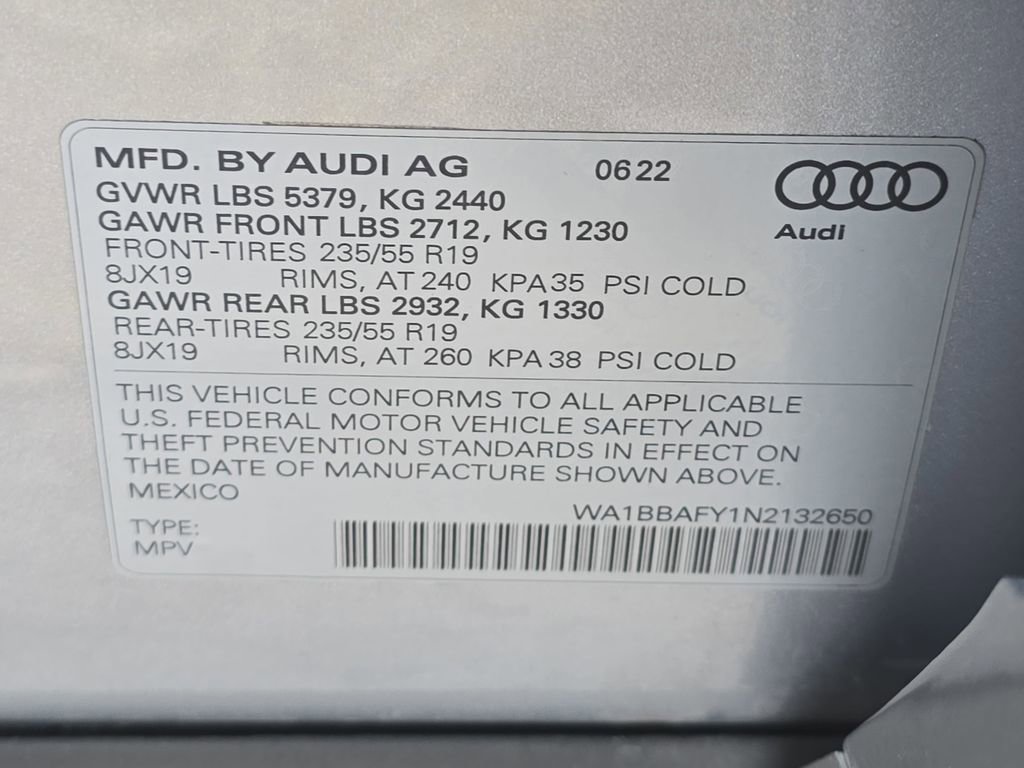 Used 2022 Audi Q5 2.0T Premium Plus w/ Premium Plus Package image 33