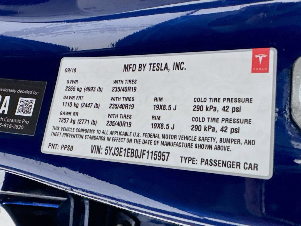 Used 2018 Tesla Model 3 Long Range image 56
