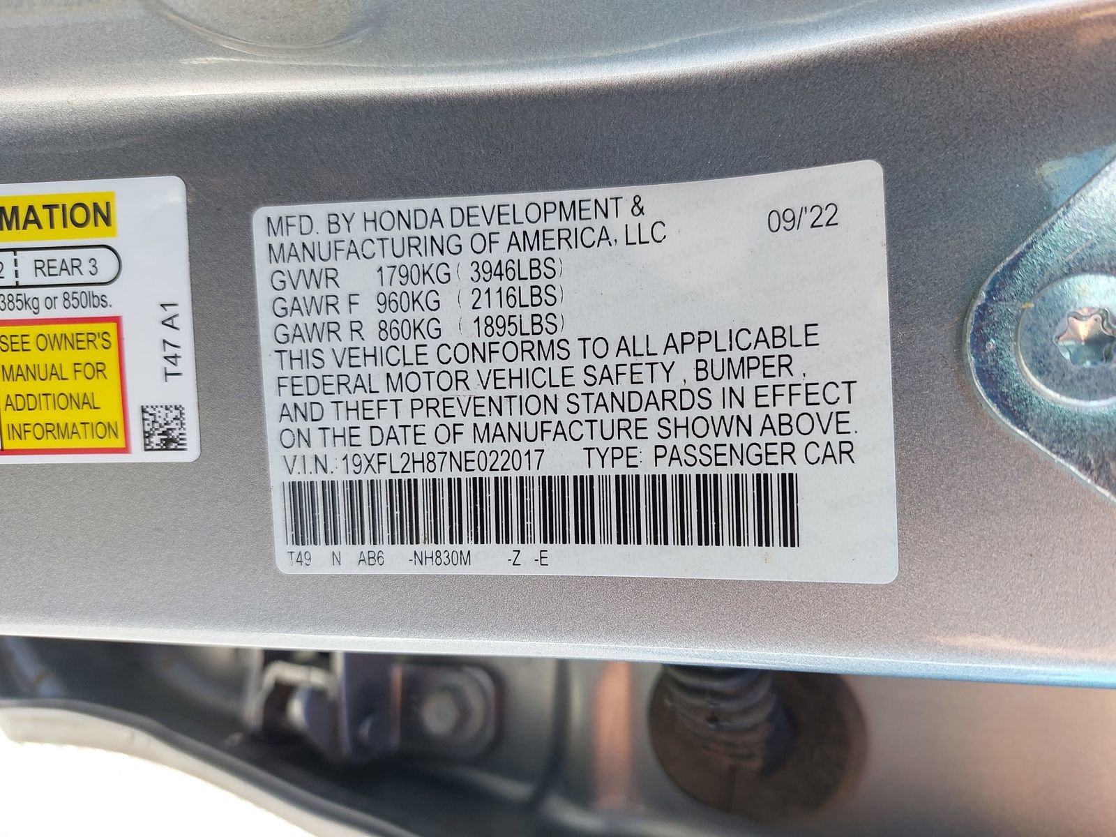 Used 2022 Honda Civic Sport image 38